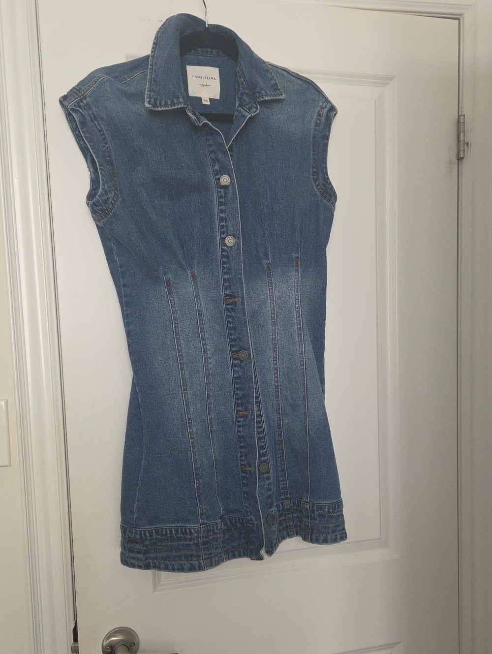 Habitual Blue Denim Sleeveless Mini Dress